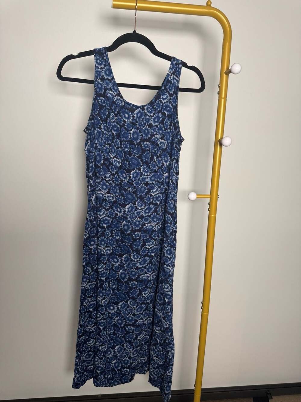 Vintage Miss Donby Floral Rayon Sleeveless Dress Size 14